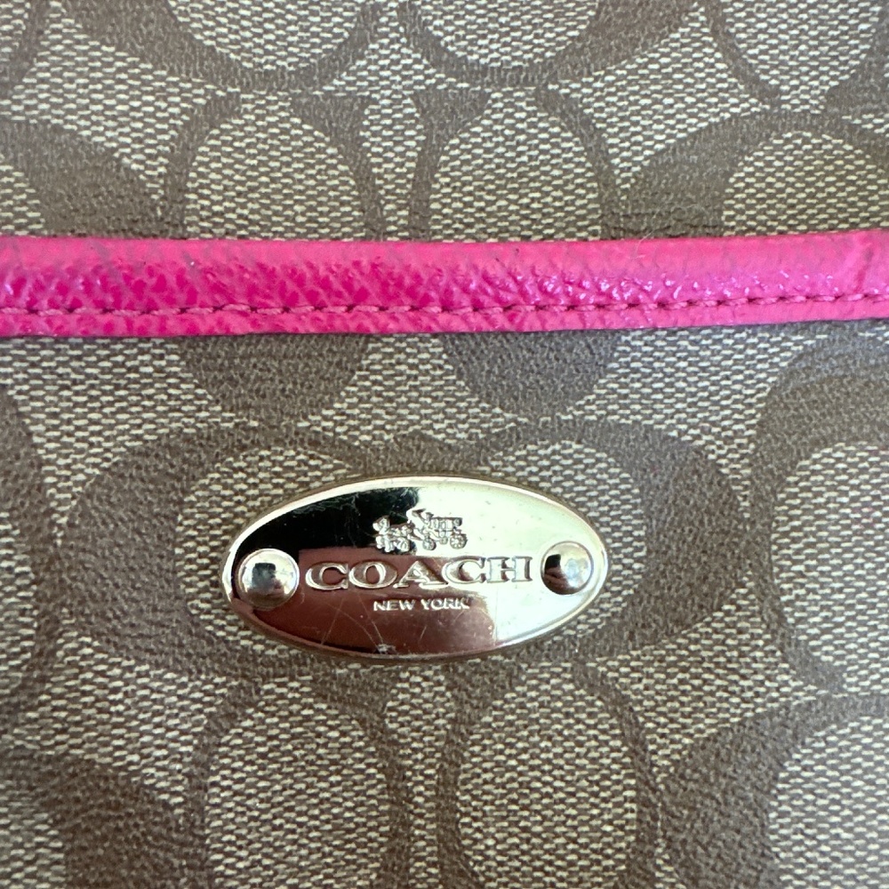 Coach bag (tan and pink)